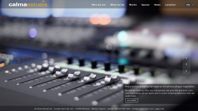 Calma Estudis, Recording studio Mallorca.